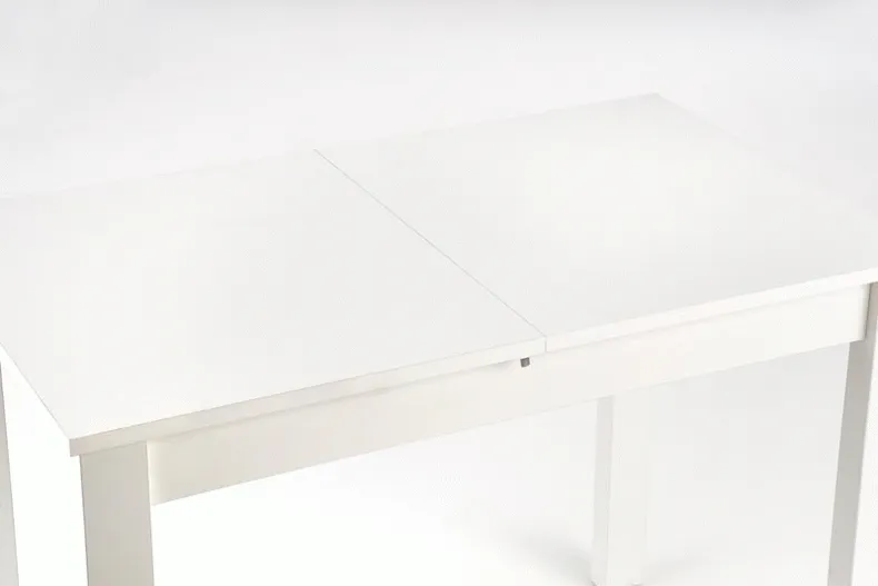 Обідній стіл розкладний HALMAR GINO 100-135x60 см, стільниця - біла, ніжки - білі фото №9