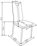 Кухонний стілець HALMAR K202 капучино (1шт=4шт) фото thumb №2