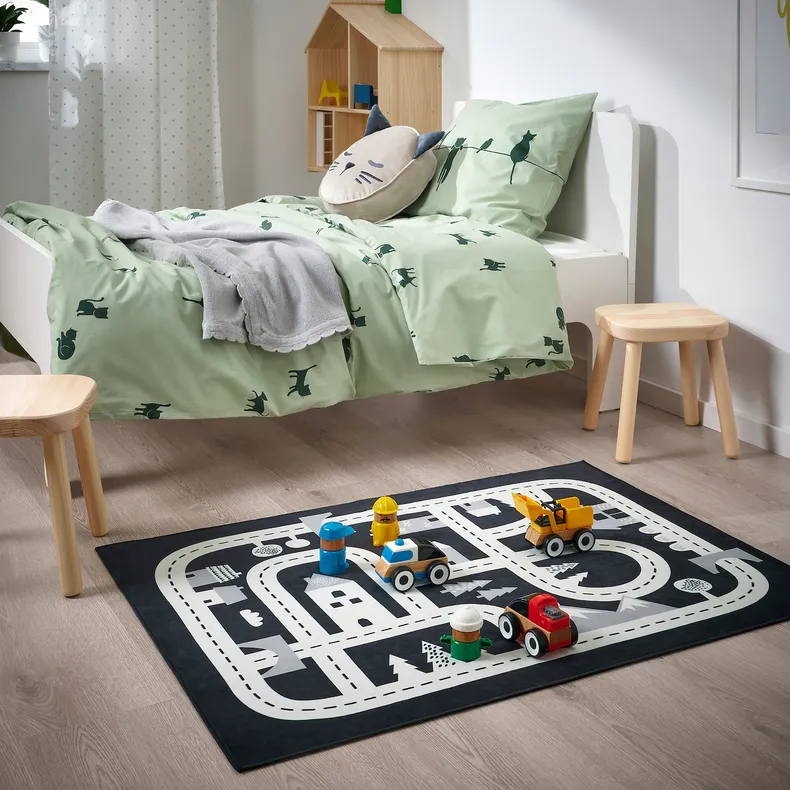 IKEA MARKKRYPARE МАРККРЮПАРЕ, килим, темно-сірий, 74x100 см 205.585.73 фото №2