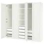 IKEA PAX ПАКС / GULLABERG ГУЛЛАБЕРГ, гардероб, комбинация, белый/белый, 250x60x236 см 195.637.64 фото