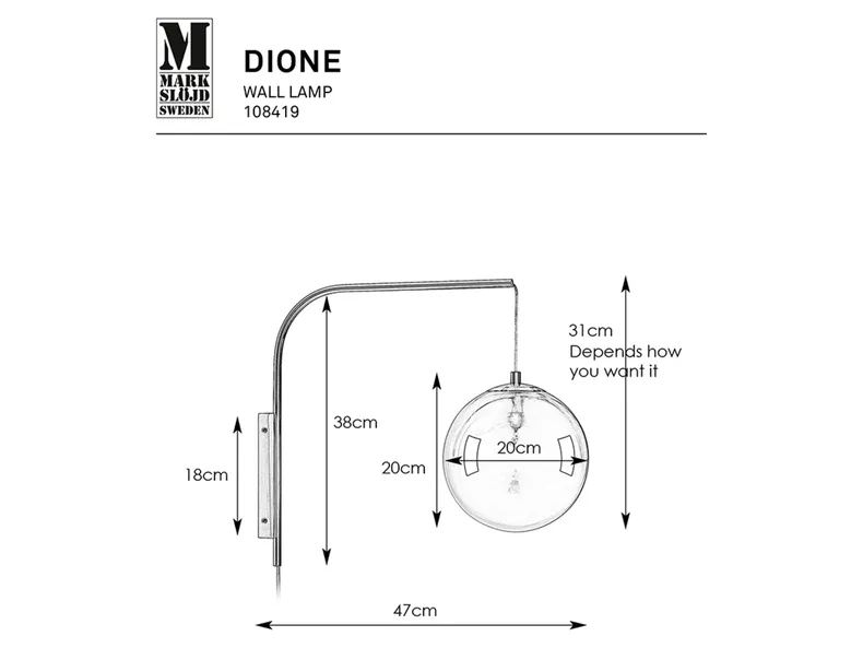 BRW Dione, настінний світильник 089006 фото №3