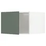 IKEA METOD МЕТОД, верхня шафа для холодильн / мороз кам, білий / БОДАРП сіро-зелений, 60x40 см 394.637.06 фото