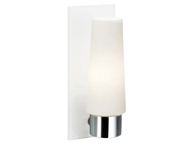 BRW Настінний світильник для ванної кімнати Brastad зі скла та металу сріблясто-білий 073653 фото №1