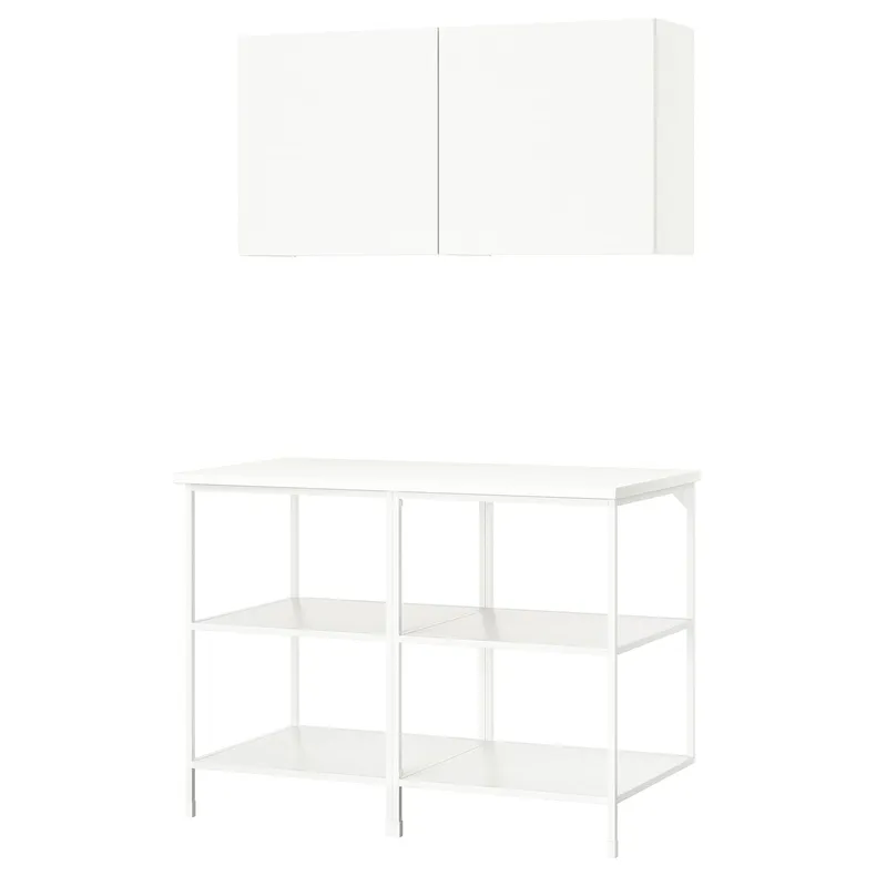 IKEA ENHET ЕНХЕТ, шафа, білий, 123x63.5x207 см 995.481.14 фото №1
