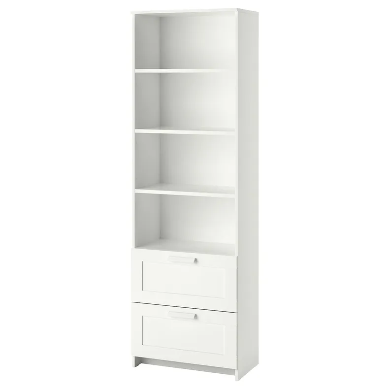IKEA BRIMNES БРІМНЕС, книжкова шафа, білий, 60x190 см 903.012.25 фото №1