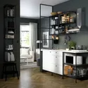 IKEA ENHET ЕНХЕТ, кухня, антрацит / білий, 183x63.5x222 см 993.375.12 фото thumb №2