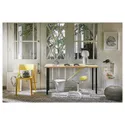 IKEA ANFALLARE АНФАЛЛАРЕ / ADILS АДІЛС, письмовий стіл, бамбук / чорний, 140x65 см 394.176.96 фото thumb №5