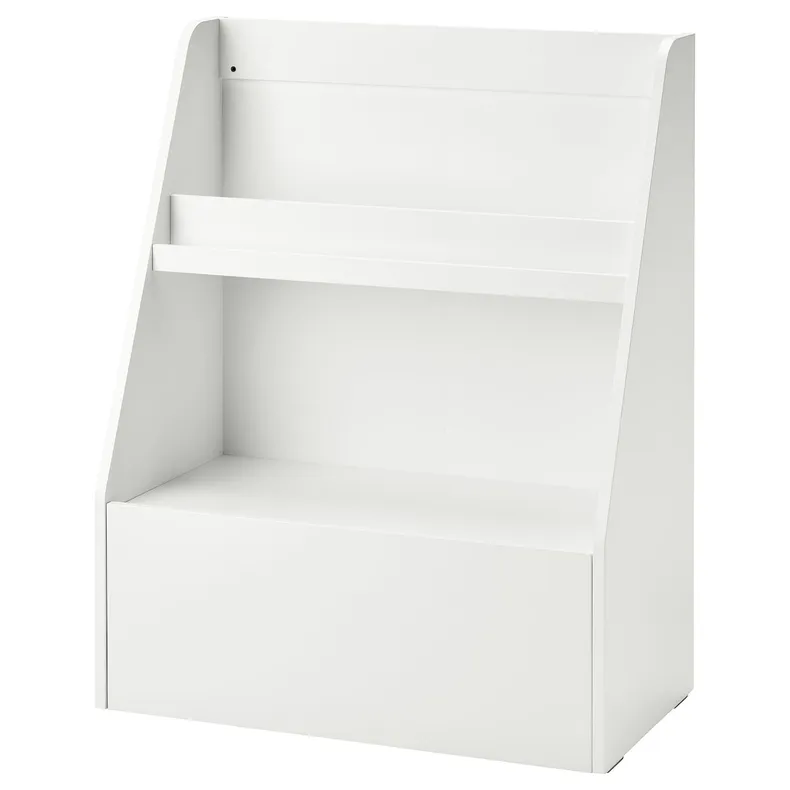 IKEA BERGIG БЕРГІГ, стенд для книг з відд д / зберігання, білий 004.727.02 фото №1
