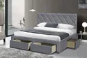 Двуспальная кровать HALMAR С ящиками Betina 160x200 см серый фото thumb №2