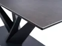 Стол обеденный раскладной SIGNAL SORENTO CERAMIC, серый мрамор / черный матовый, 90x160 фото thumb №7