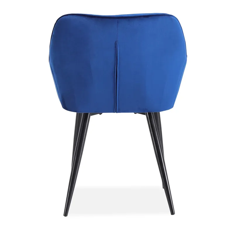 Кухонный стул бархатный HALMAR K487 Velvet, BLUVEL 86 - темно-синий фото №6