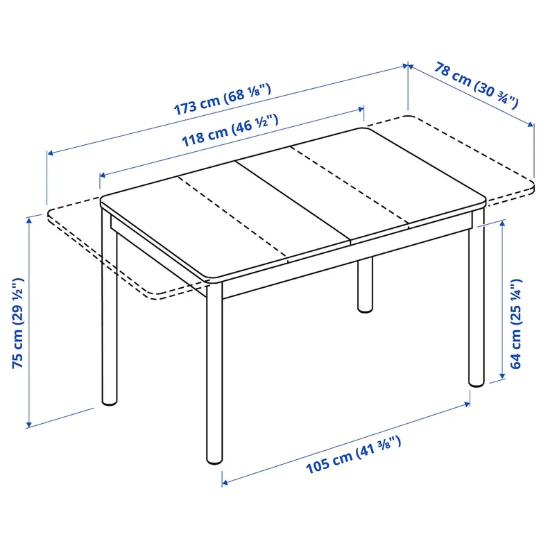 IKEA RÖNNINGE РЁННИНГЕ / KARLPETTER КАРЛПЕТТЕР, стол и 4 стула, Береза / Ганнаред светло-зеленый белый, 118 / 173 см 795.696.97 фото №5