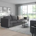 IKEA VIMLE ВІМЛЕ, 3-місний диван-ліжко, ХАЛЛАРП сірий 795.370.60 фото thumb №3