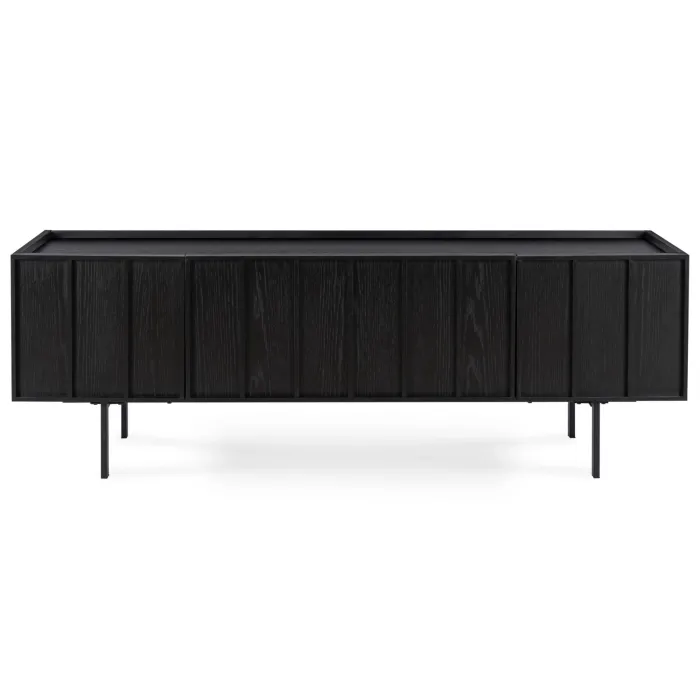 MEBEL ELITE Шкаф 3-х дверный RTV 160 см BERGAMO Black фото №4