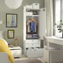 IKEA SMÅSTAD СМОСТАД / PLATSA ПЛАТСА, гардероб, белый с 3 ящиками, 60x42x181 см 694.262.08 фото thumb №5