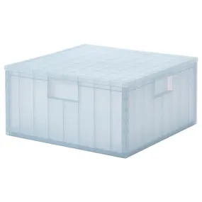IKEA PANSARTAX ПАНСАРТАКС, коробка для зберігання з кришкою, прозорий сіро-блакитний, 33x33x16.5 см 005.254.04 фото