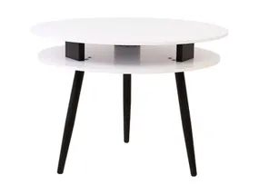 Стол обеденный BRW Fredo, 70 см, белый/черный BIALY фото