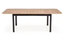 Кухонний стіл розкладний HALMAR FLORIAN 160-228x90 см, стільниця - дуб артисан, ніжки - чорні фото thumb №11