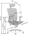 Кресло вращающееся HALMAR AMBASADOR, серый/черный фото thumb №3