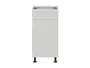 BRW Кухонный базовый шкаф Sole 40 см левый с ящиками soft close светло-серый глянец, альпийский белый/светло-серый глянец FH_D1S_40/82_L/STB-BAL/XRAL7047 фото