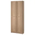 IKEA BILLY БІЛЛІ, книжкова шафа з дверцятами, імітувати. дуб, 80x30x202 см 995.631.33 фото thumb №1