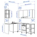 IKEA ENHET ЭНХЕТ, угловая кухня, белый / имит. дуб 293.380.01 фото thumb №3