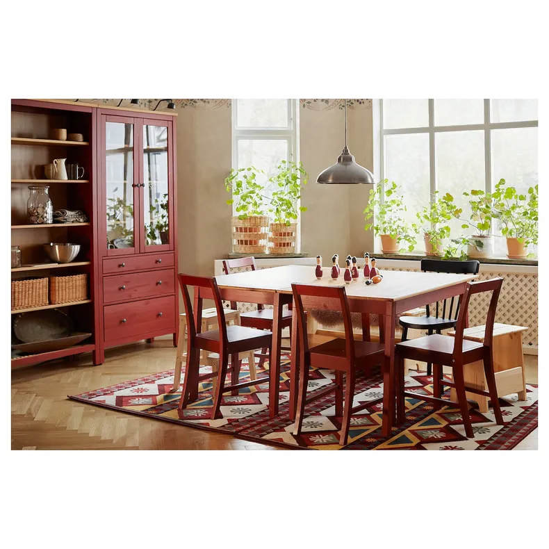 IKEA PINNTORP ПІННТОРП, стілець, червона морилка 405.294.76 фото №2