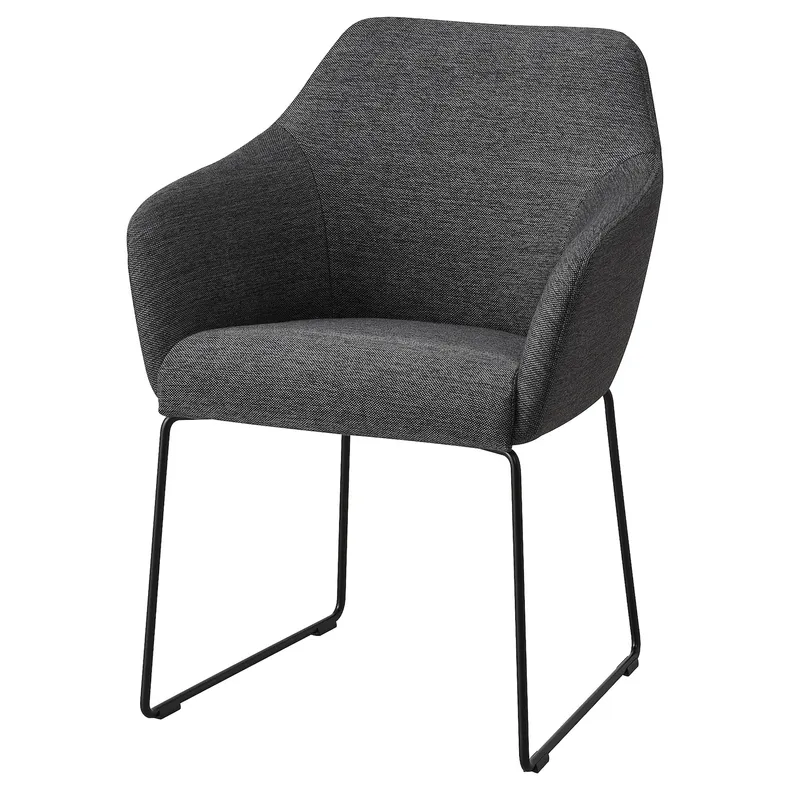 IKEA TOSSBERG ТОССБЕРГ, стул, черный / серый металл 904.353.24 фото №1