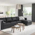 IKEA VIMLE ВІМЛЕ, 4-місний диван, з шезлонгом/Гранн/Бомстад чорний 093.067.08 фото thumb №2