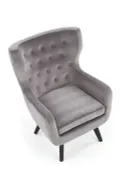Крісло м'яке HALMAR MARVEL сірий/чорний фото thumb №10