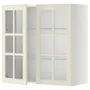 IKEA METOD МЕТОД, навесной шкаф / полки / 2стеклян двери, белый / бодбинские сливки, 80x80 см 693.949.81 фото