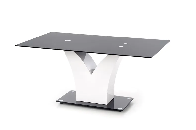Кухонний стіл HALMAR VESPER 160x90 см чорний, білий фото №2