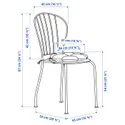 IKEA LÄCKÖ, стол+2 стула, на открытом воздухе, серый/ темно-синий Клёсан, 70 см 795.762.02 фото thumb №5