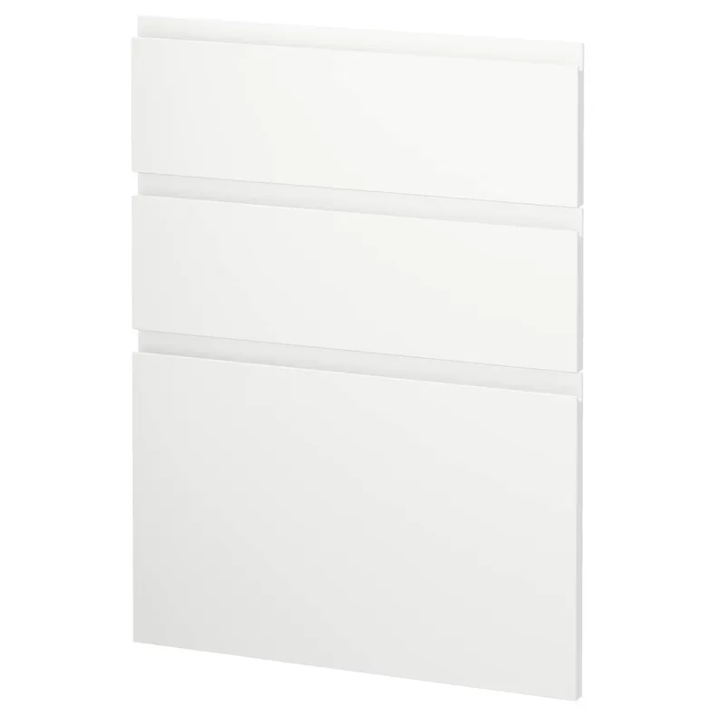 IKEA METOD МЕТОД, 3 фасада для посудомоечной машины, Voxtorp матовый белый, 60 см 594.499.22 фото №1