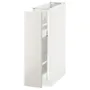 IKEA METOD МЕТОД, підлог шафа / висувна внутрішн секція, білий / Ringhult світло-сірий, 20x60 см 091.648.36 фото