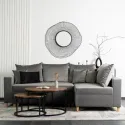 Угловой диван бархатный MEBEL ELITE MARKUS Velvet, 238 см, серый (правый) фото thumb №3