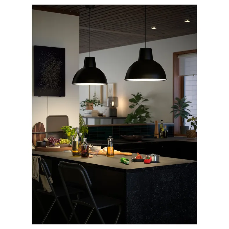 IKEA SKURUP СКУРУП, підвісний світильник, чорний, 38 см 804.071.14 фото №10