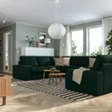 IKEA KIVIK КИВИК, 7-местный п-образный диван, Талмира темно-зеленая 495.277.03 фото thumb №2