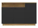 BRW Zenda 150 см тридверна шафа з полицею дуб вотерфорд/чорний, дуб вотерфорд/чорний KOM3D/150-DWF/CA фото thumb №2