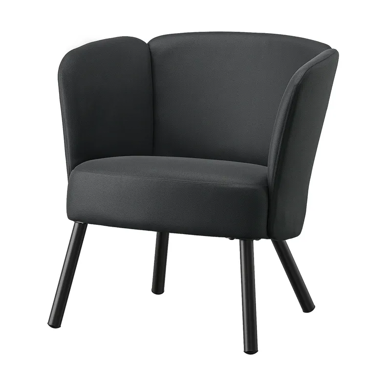 IKEA HERRÅKRA ХЕРРОКРА, крісло, СКУЛЬСТА чорний 205.355.48 фото №1