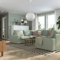 IKEA KIVIK КІВІК, диван U-подібної форми, 6-місний, Гарматний світло-зелений 195.276.34 фото thumb №2