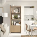 IKEA LÅDMAKARE, комбинация с раздвижными дверями, с 3 полками/имит. дуб, 81x35x212 см 595.646.72 фото thumb №2