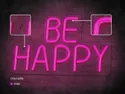 BRW Be Happy Світлодіодний неоновий настінний світильник рожевий 093808 фото thumb №4