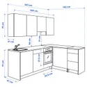 IKEA KNOXHULT КНОКСХУЛЬТ, кутова кухня, білий, 243x164x220 см 194.045.53 фото thumb №3