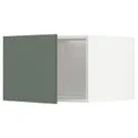 IKEA METOD МЕТОД, верхня шафа для холодильн / мороз кам, білий / БОДАРП сіро-зелений, 60x40 см 394.637.06 фото thumb №1