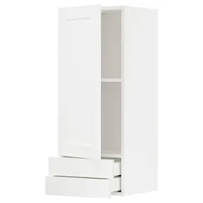 IKEA METOD МЕТОД / MAXIMERA МАКСИМЕРА, навесной шкаф с дверцей / 2 ящика, белый Энкёпинг / белая имитация дерева, 40x100 см 294.735.03 фото