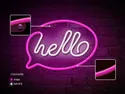 BRW Hello LED неоновый настенный светильник белый и розовый 093796 фото thumb №4