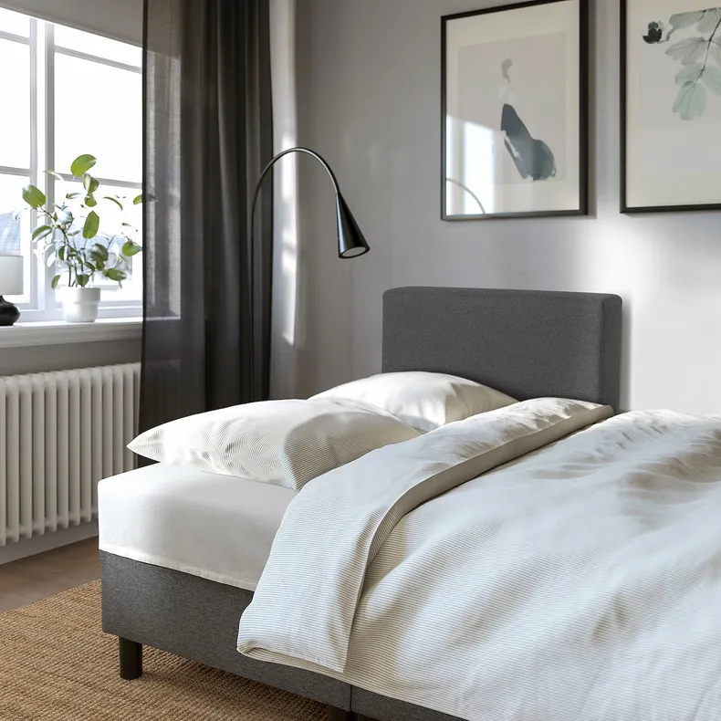 IKEA BORGÅSEN БОРГОСЕН, 3-местный диван-кровать, с шезлонгом темно-серого цвета 805.724.58 фото №3