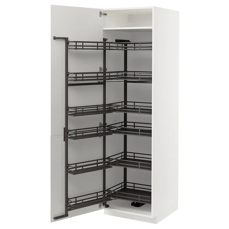 IKEA METOD МЕТОД, высокий шкаф с выдвижным модулем, белый / Рингхульт белый, 60x60x200 см 294.720.18 фото №2