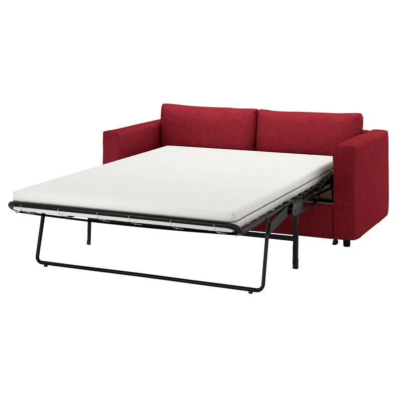 IKEA VIMLE ВИМЛЕ, 2-местный диван-кровать, Красный/коричневый 995.375.49 фото №1
